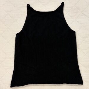 Y2K Black Cashmere Sleeveless Sweater